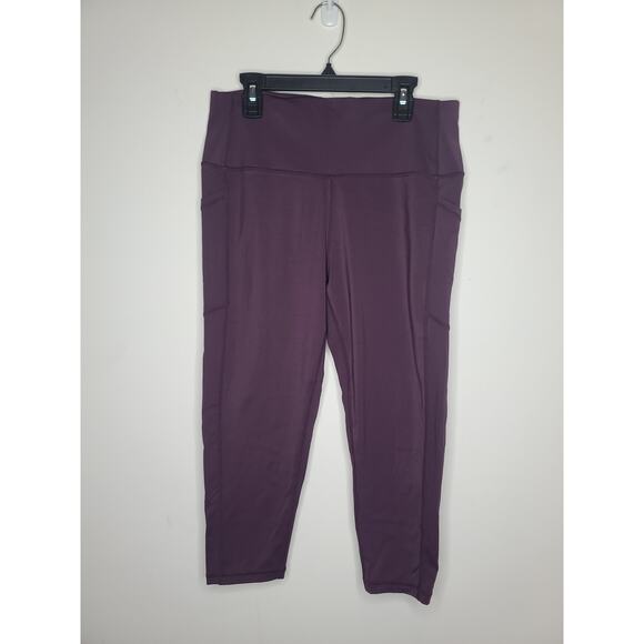 Zyia Active purple capri leggings with pockets - 14 / 16 - Picture 1 of 5